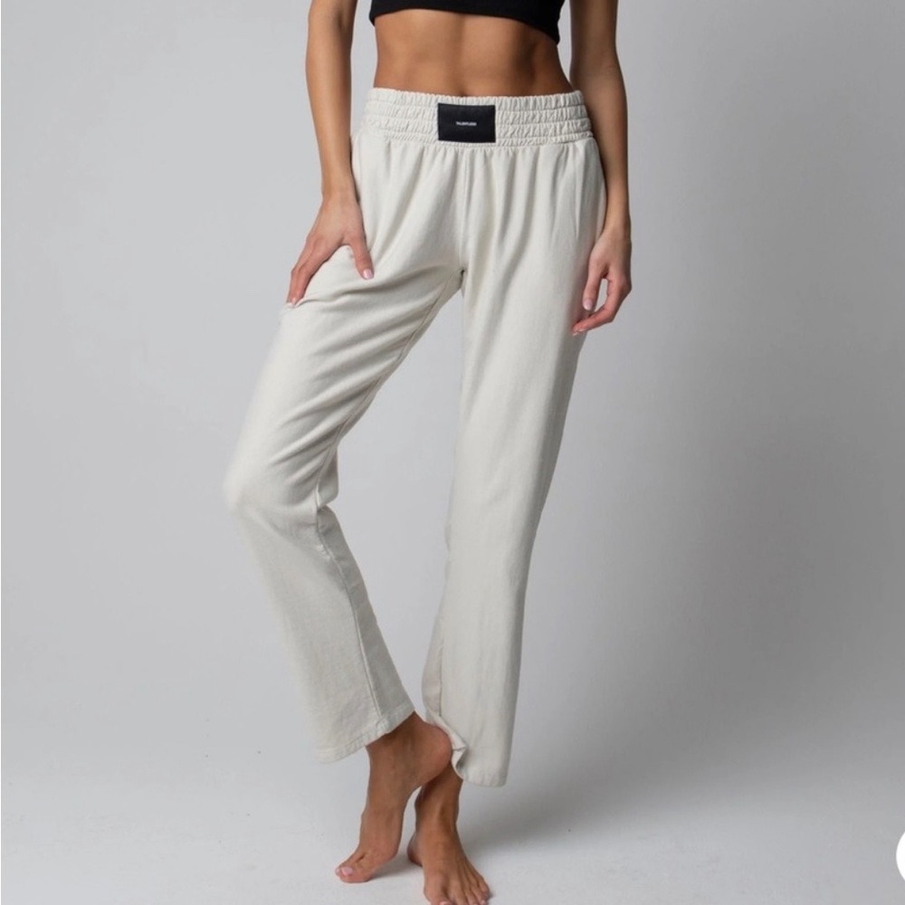 TALENTLESS Cream Wide-Leg Lounge Pants